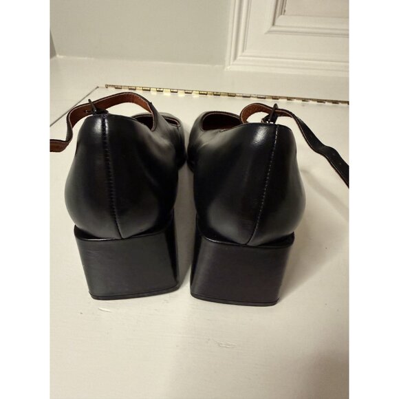 Intentionally Blank Christopher Mary Jane Heel Black Leather US 11 NEW $198 - Picture 12 of 15